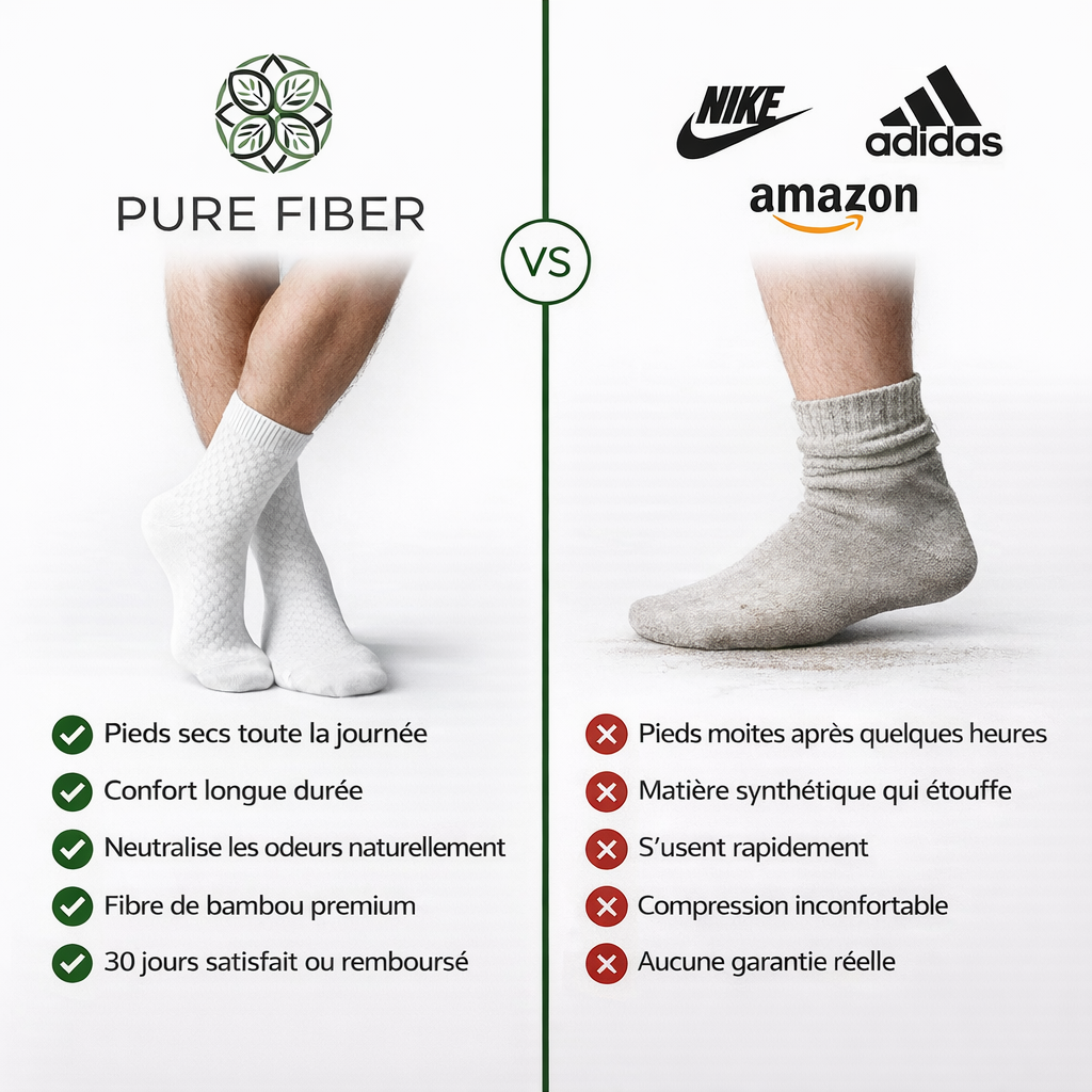 Pure fiber - CHAUSSETTES HAUTES EN FIBRE DE BAMBOU PREMIUM