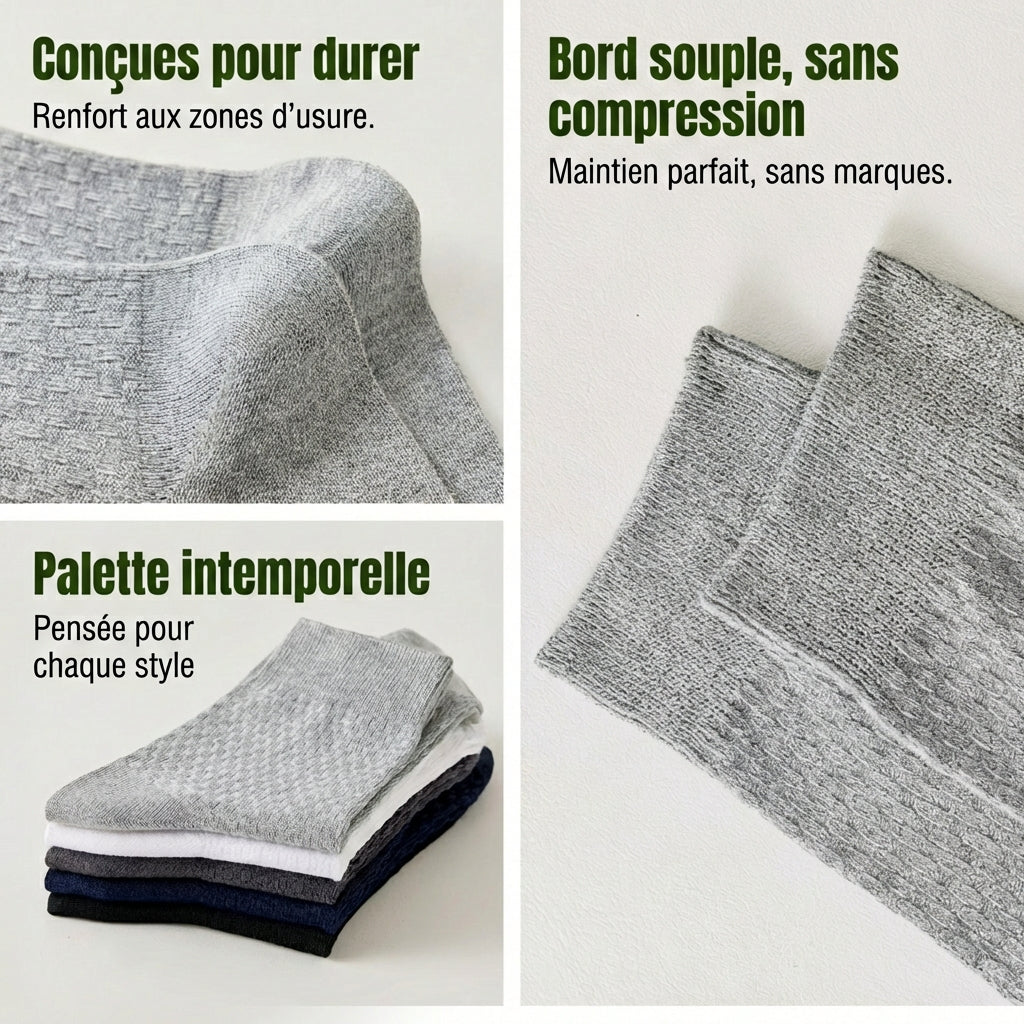 Pure fiber - CHAUSSETTES HAUTES EN FIBRE DE BAMBOU PREMIUM