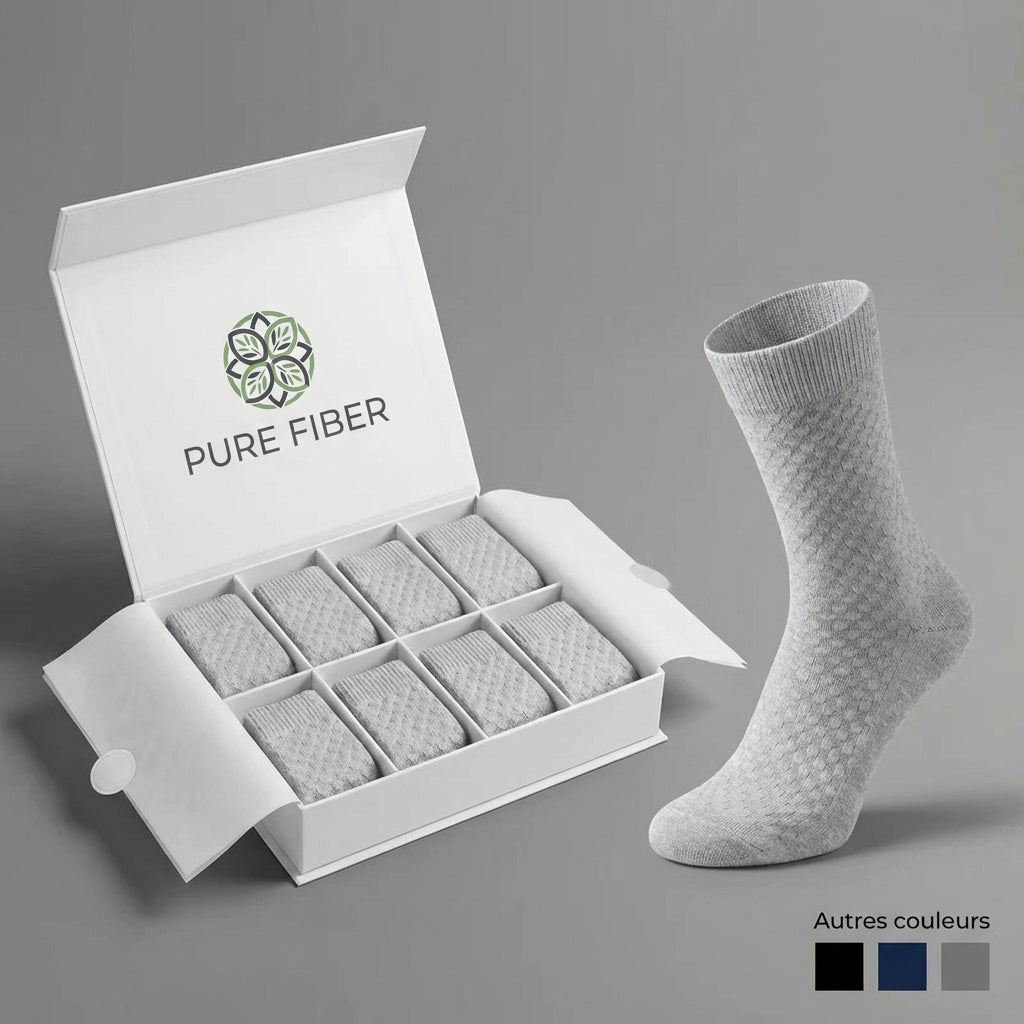 Pure fiber - CHAUSSETTES HAUTES EN FIBRE DE BAMBOU PREMIUM